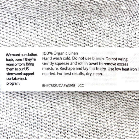 Eileen Fisher 100% Organic Linen Oversized Sweater Gray SZ XS - Picture 3 of 7